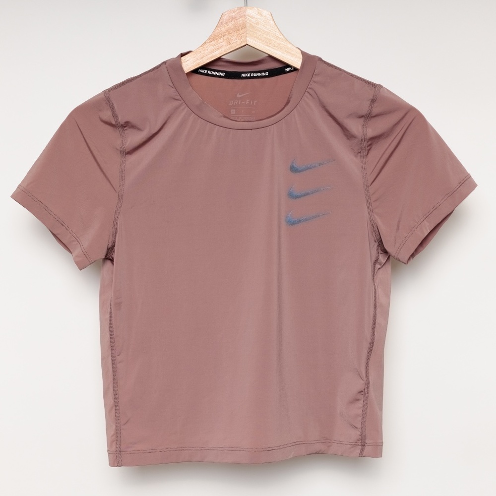 Nike Run Division Crop Short Sleeve  Utility T-Shirt Top Size Small